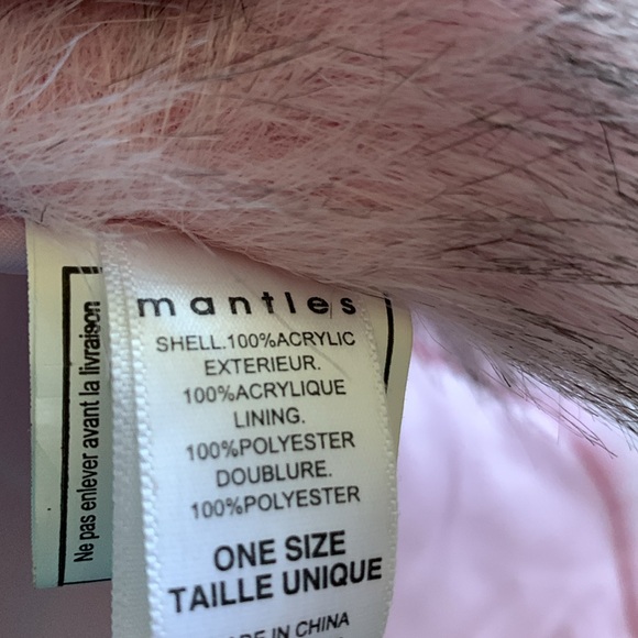 pink black Y2K vintage vegan FLUFFY fox fur pom pom wrap scarf - Picture 5 of 8